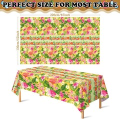 2 Pack Luau Party Decorations – Plastic Tablecloth for Hawaiian Theme Party Deco