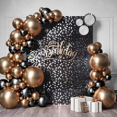 12Pcs Shimmer Wall Backdrop Sequin Panels Party Wedding Event Decor Multi-Color