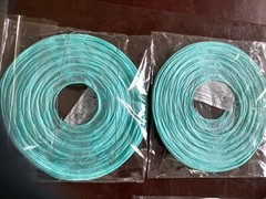12″ White and Blue Round Paper Lanterns, Even Ribbing, Hanging Decoration -4