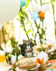 Wild One Woodland Animals Hanging Dangler Decorations 5 Pack 39″ x 4.5″ Paper