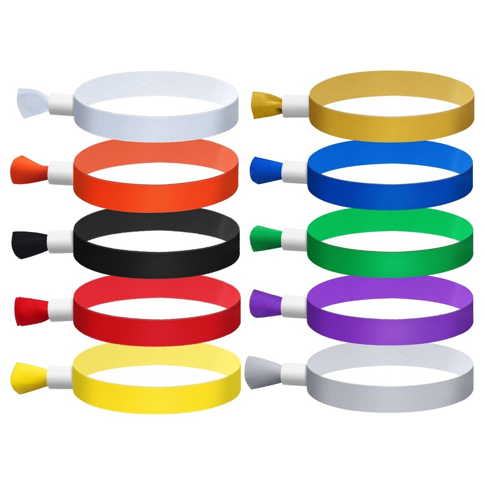 100 Pcs Cloth Event Wristbands, Event Wristbands, Colored Wrist Bands for Eve…