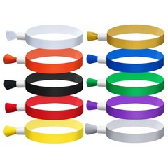 100 Pcs Cloth Event Wristbands, Event Wristbands, Colored Wrist Bands for Eve…