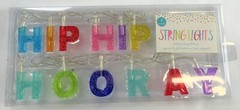 HIP HIP HOORAY Party String Lights 6.6′ Reusable Special Occasion & Birthday