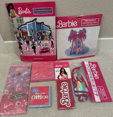 New Barbie Malibu Party Centerpiece Table Decor Banner Napkins Sash Tablecloth