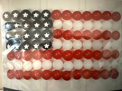 July 4th Independence Day Balloon Backdrop Kit 120 Pieces 8 Feet Red White Blue