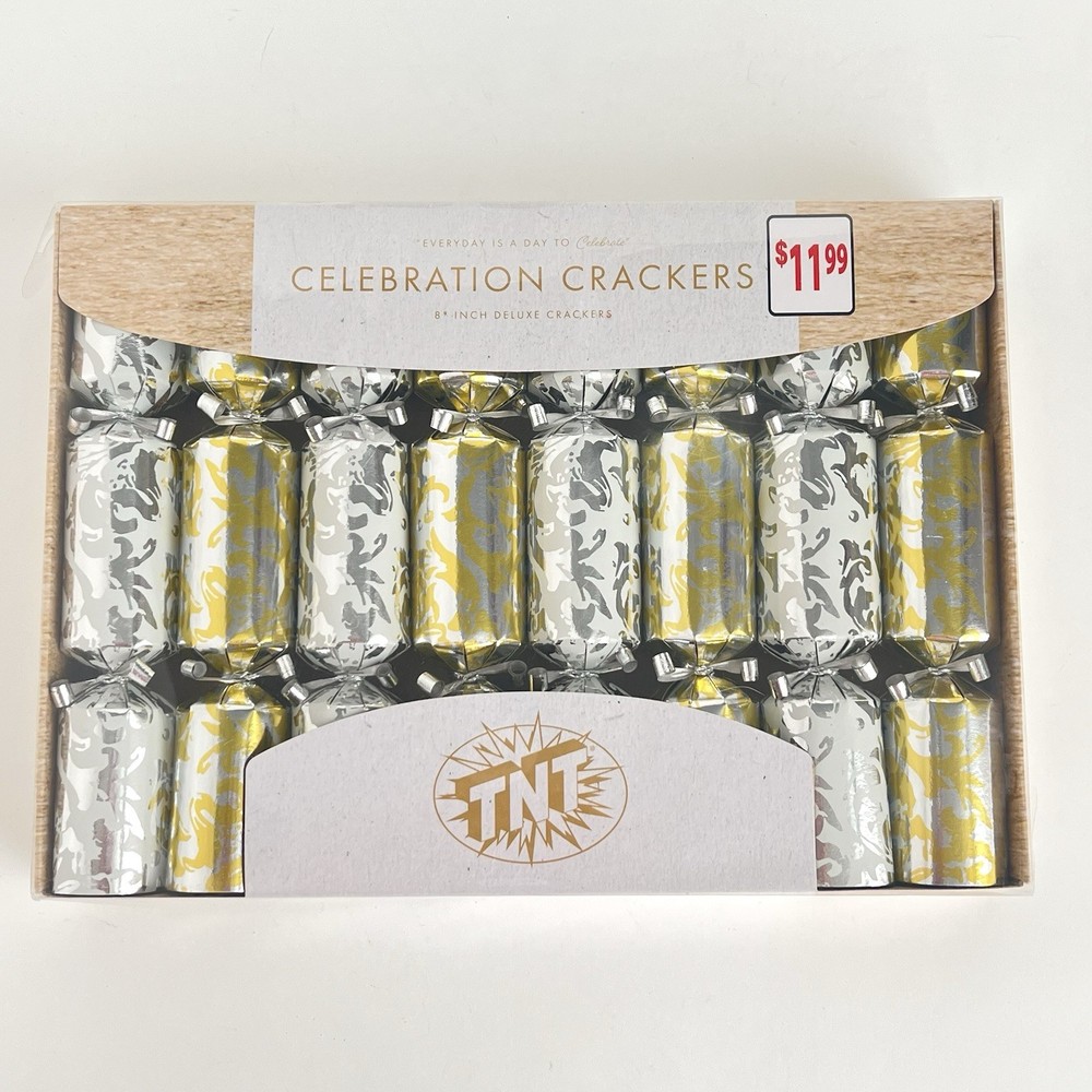 TNT Festive CELEBRATION Party Crackers PACK OF 8 Gifts Fun Birthday
