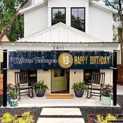 118 x 20 Inches Blue Flash Official Youth Happy 13th Birthday Yard Banner Sig…