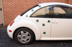 24 Shamrock Magnets – Irish Clover Leaf – car auto magnet decals (2 dozen)