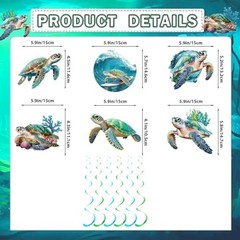 Sea Turtle Birthday Banner with Garland Hanging Swirls, Turtle Birthday Decorati