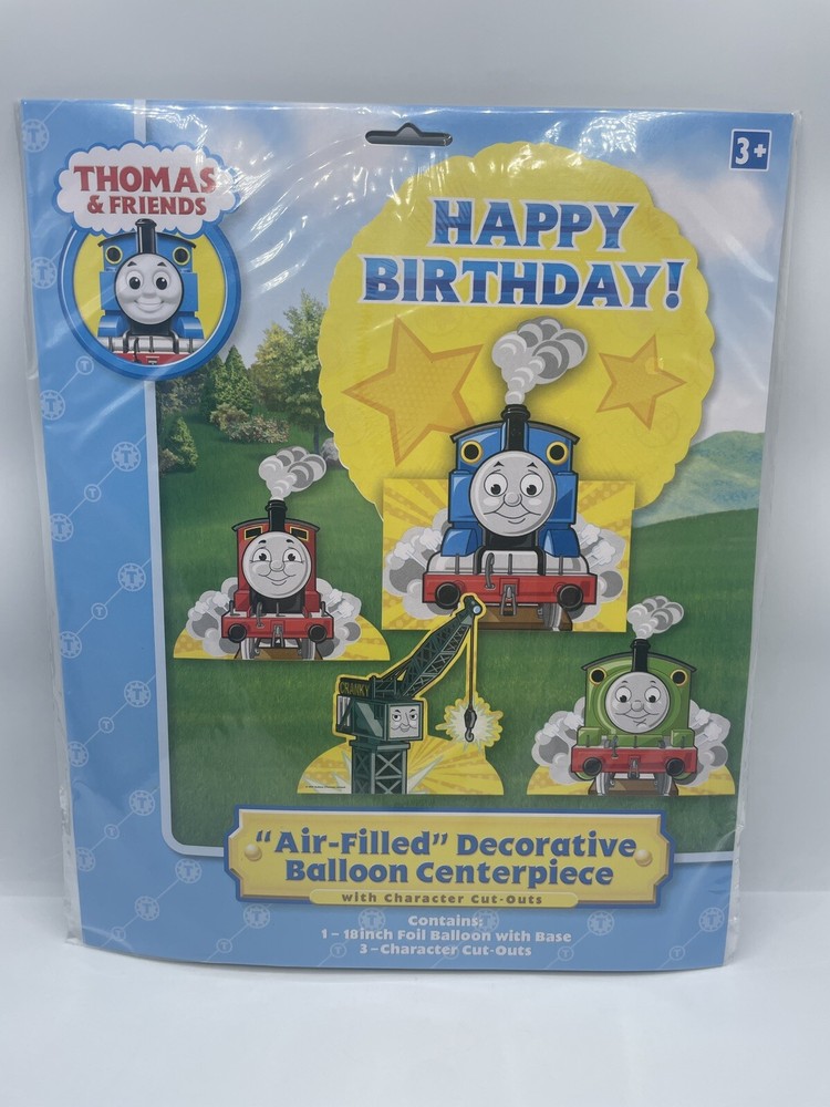 Thomas and Friends Happy Birthday Party Air Filled Balloon Centerpiece