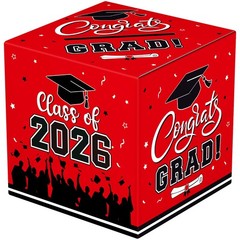 PERFQU Graduation Card Box 2026 – Congrats Grad Boxes Holder, Red