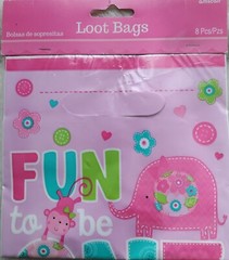 36 Multi-Colored Neon Letter & Number Pads, 8 Loot Bags, Birthday Banner Bundle