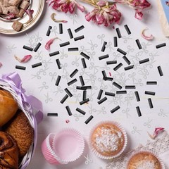 120 PCS Barber Themed Confetti Silver Black Glitter Haircut Salon Decor