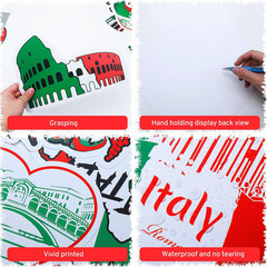 24 Pcs Italian Cutout Decorations Italy International Global Party Supplies Set