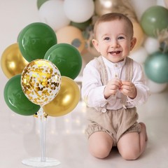 Sage Green and Gold Balloon Centerpieces for Table,Balloon Stand Centerpiece …