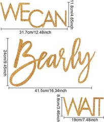 Felt We Can Bearly Wait Baby Shower Sign, Teddy Bear Baby Shower Decoration B…