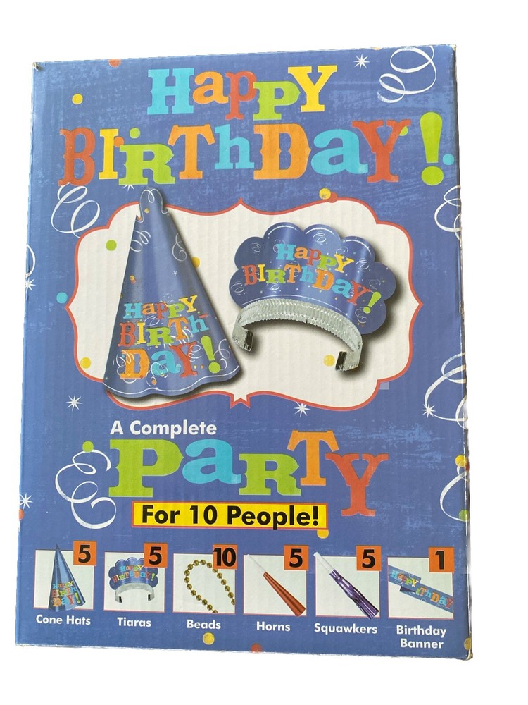 Happy Birthday Party in a box for 10