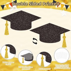 DIY Large 7″x12″ Graduation Cap Cutouts Party Decorations Set, 24 Graduation …