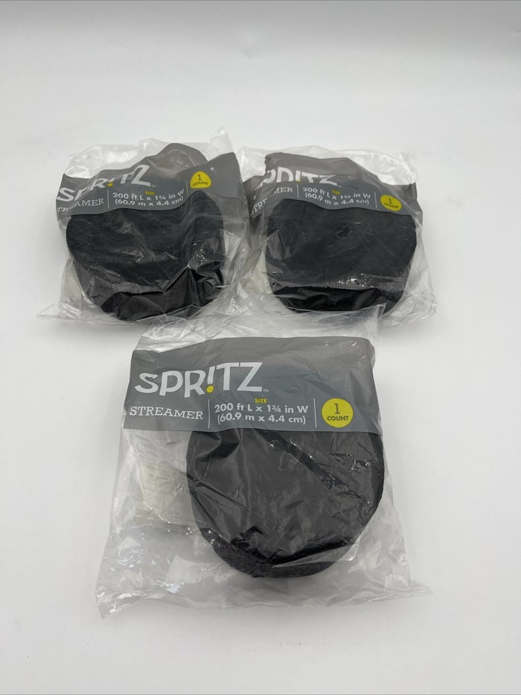 Spritz 3 Pack Black Streamers