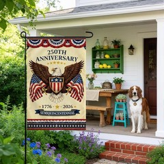 250th Anniversary Bald Eagle Garden Flag – Perfect for 4th of July Celebrations