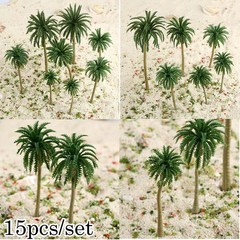 15X-Trees Coconut Palm Model Train Railroad Wargame Diorama Scenery Landscape