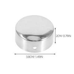 2Pcs Durable Stainless Steel Handrail End Caps for Home Use Silver