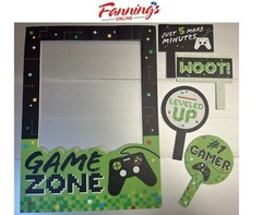 Big Dot of Happiness Game Zone – Pixel Video Game Booth Picture Frame (Dented)