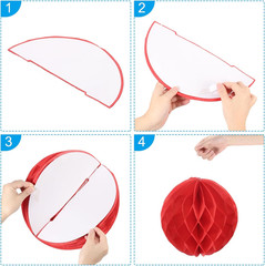 10Pcs 14″ Honeycomb Balls Tissue Paper Pom Poms, Party Hanging Paper