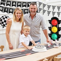 Race Car Birthday Party Decorations with Traffic Light Balloons,Automobile Pa…