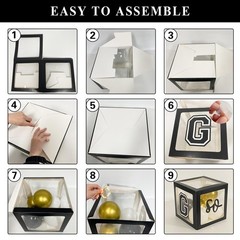 Navy Blue Graduation Decorations 2026 – 4 Balloon Boxes, 139pcs Arch Kit & Light