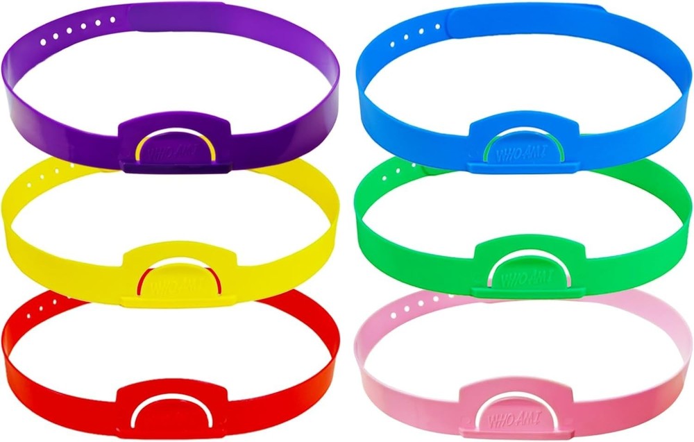 6 Pcs Guess Who Game Headbands (6 Colours), Can Insert Card, Headbands Board Gam