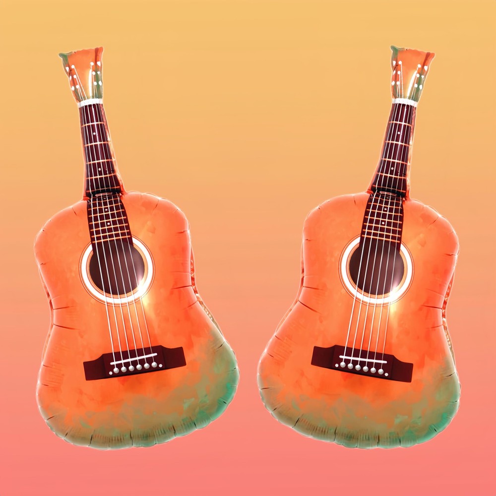 2Pcs Sunset Showgirl Guitar Balloons for The Life of A Showgirl Party Decor/O…