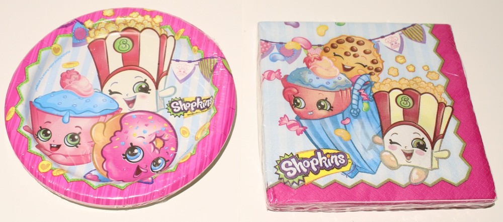 Shopkins Birthday Party Plates Napkins 2pcs