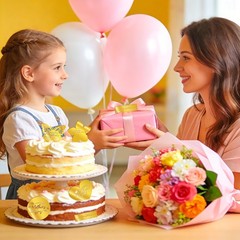 20pcs Mother’s Day Acrylic Cupcake Toppers Cake Disc, Mothers Day Cake Picks,…
