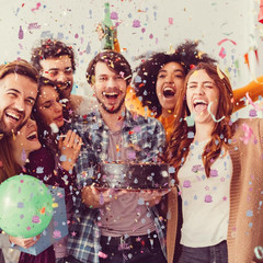 Pink Gold Silver Happy Birthday Confetti, 3000 Pieces Birthday Cake Metallic Foi