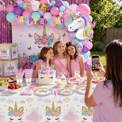 Unicorn Happy Birthday Decorations Set NEW