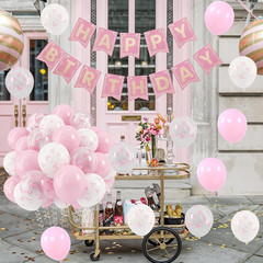 Pink Bow Balloons, 12 Inch Pastel Light Pink Transparent White Bow Print Coquett