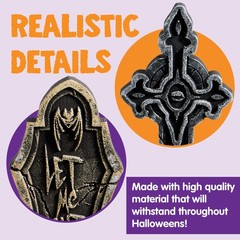 JOYIN 17” Halloween Foam RIP Graveyard Tombstones (5 Pack), Headstone