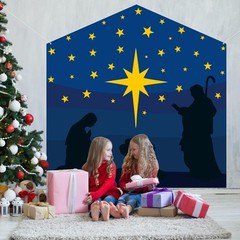 4 Pcs Christmas Nativity Scene Banners Decorations Jesus Religious Front Door…