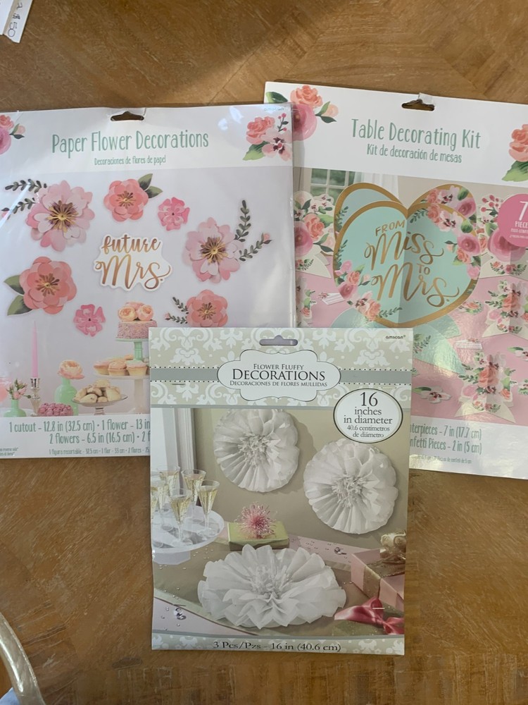 Bridal Shower Wall Table Flower Decorations