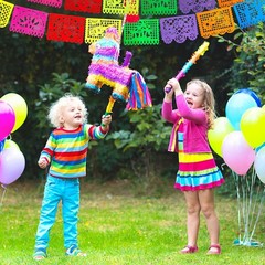 12Packs 216Ft Mexican Party Banners Large Plastic Papel Picado Banner 9 Pattern