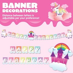 145 Pcs Unicorn Birthday Party Supplies Set – Tableware, Banner, Cups & Napkins