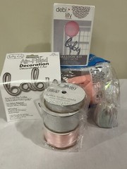 NEW Debi Lilly Design 3’ Light Pink & Silver Baby Shower Hospital Balloon Kit