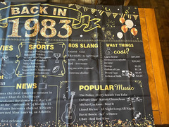 Back in 1983 Birthday Party Backdrop – Wall Hanging – Popular items of 1983