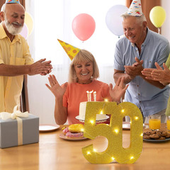 50Th Birthday Decorations Women and Men,Gold Glitter Numbers for 50Th Wedding An