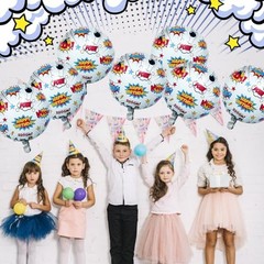 Superhero Birthday Decorations, 8Pcs Superhero Foil Balloons 18 Inches Hero