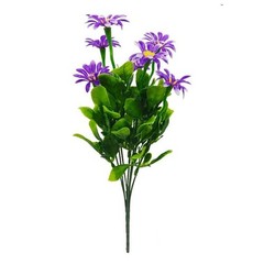5 Pcs Lifelike Plastic Daisy Bouquet for Outdoor Patio Garden Home Decor