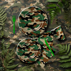 Army Camouflage Party Decorations – Camo Camouflage Birthday Party Supplies, Pap