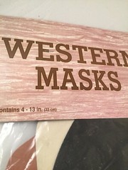 Western Masks 4 Count Elastic Attached Cardboard Printed One Side