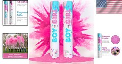 Biodegradable Gender Reveal Powder Cannon Poppers – 2 Pink Pack for Baby Showers